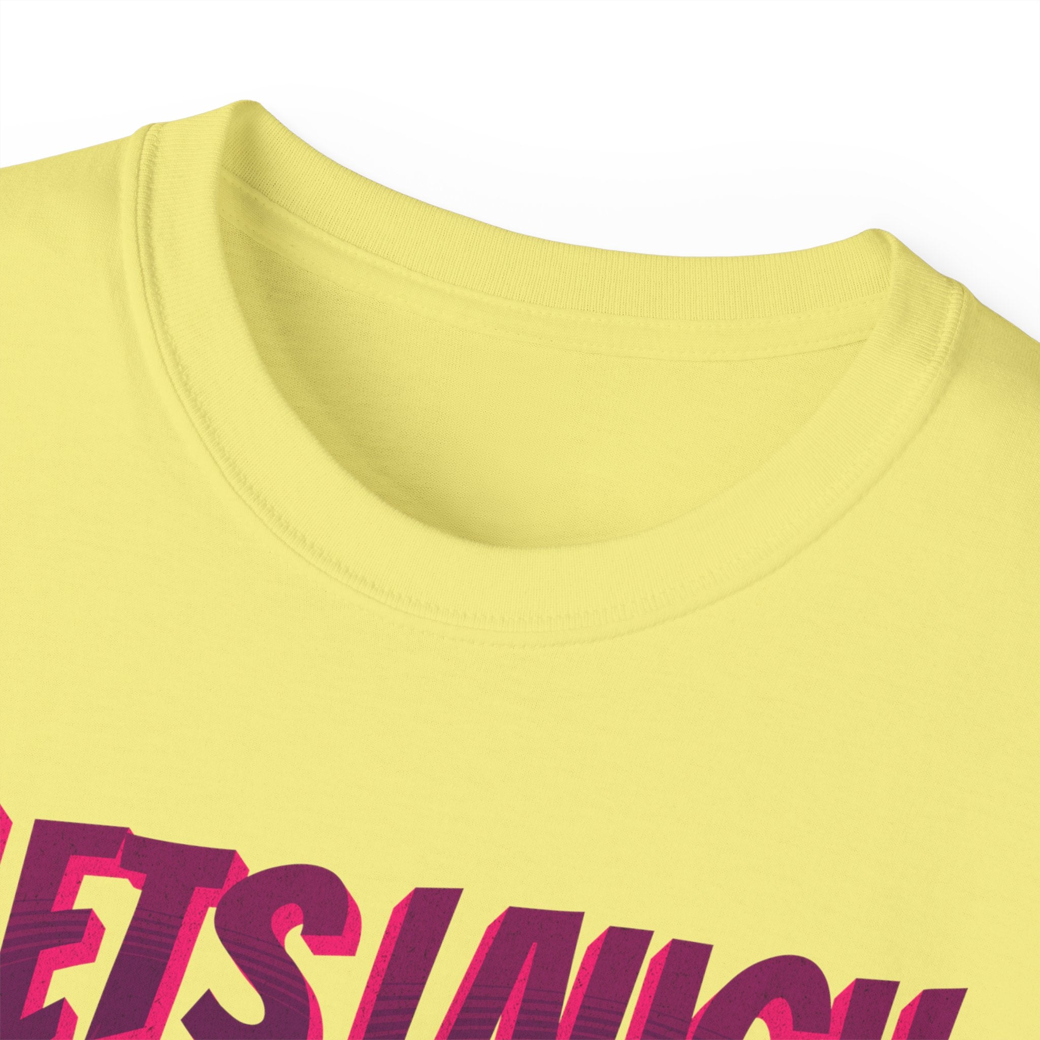 Let's Laugh After Life - Unisex Cotton Crew Tee (Front) - Damned Threads